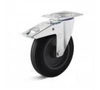 Roulette pivotante Torwegge avec frein en caoutchouc ø125 plastique