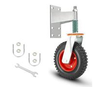 Roulette Portail Coulissant Charge Lourde, 600lb Roulette Porte Coulissante avec t Vis pour Porte Tournante de Tube, Rouleau de Porte À Ressort D'absorption Des Chocs Rouleau En Caoutchouc