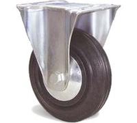 Roulette fixe platine sans frein D.50 galet caoutchouc noir charge 50kg - GUITEL HERVIEU - 700506