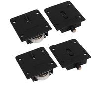 Roulette pour porte coulissante - SOURCING MAP - 2pcs - Plastique et métal - 55 x 50 x 12 mm - Noir/Argent