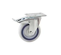 Roulette saturne grise 100mm pivotante à frein - - 5948420
