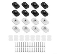 Roulettes à Billes 16PCS Adhésives Charge Lourde Silencieuses | 16 incluses, 8 noires et 8 blanches, charge 25kg par pour roue, fort , rotation fluide