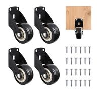 Roulettes de 2 pouces pour portails, roulettes anti-affaissement pour portes moustiquaires avec vis, roulette de soutien inférieur pour portes en bois (4 Pcs)