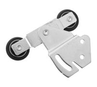 Roulettes de Porte Coulissante à Double Galet, Guide Silencieux, Argenté | Installation Facile, Compatibilité, Performance Fiable, pour Cabinet, Métal 9x6,8x1,5cm