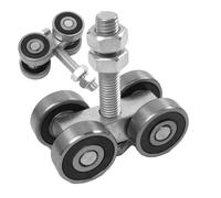 Roulettes de Porte Coulissante Renforcées - Chariot à 4 Roulements pour Portes de Placard et Dressing | Capacité 45 kg, Remplacement Silencieux | Glissement Fluide et Durable