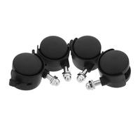 Roulettes de Rechange Pivotantes 8mm Pp Noires 4 Pcs