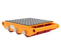 Roulettes de transport pour machines - Châssis de forte capacité 7 tonnes - Charge maximale 15 tonnes - 9 roulettesPolyuréthane- Acier allié - 38,5 x 27,5 cm