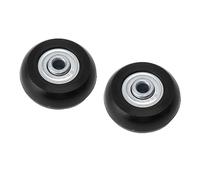 Roulettes de Valise, Conception Durable en Caoutchouc PU (43mm X 18mm) | Mouvement silencieux, fonctionnalité pivotante à 360°, facile à remplacer, support de roulement solide, kit d\'installation