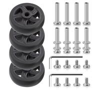 Roulettes de valise, lot de 4, 50 x 18 mm, roues de remplacement résistantes à l'usure