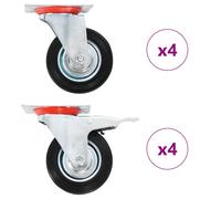 Roulettes Pivotantes 4 pcs 100 mm Chariot Roulant Etagère à Livre vidaXL