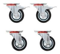 vidaXL Roulettes pivotantes 75 mm à frein Noir