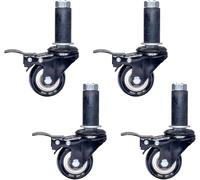 roulettes Pivotantes à Tube Rond, roulettes Robustes avec Frein, roulettes Pivotantes en Polyuréthane, roulettes pour Console, établi, Chariot, étagère, Boulon M12 X 60 Mm, Lo, 50mm/2in, 23mm