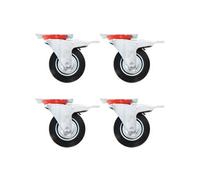 vidaXL Roulettes pivotantes avec double frein 4 pcs 100 mm Noir G