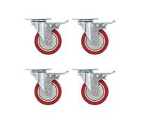 vidaXL Roulettes pivotantes avec double frein 4 pcs 100 mm G