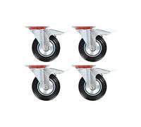 vidaXL Roulettes pivotantes avec freins doubles 4 pcs. 160 mm