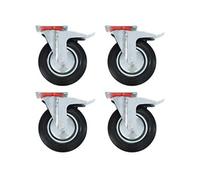 vidaXL Roulettes pivotantes avec freins doubles 4 pcs. 200 mm