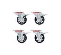 vidaXL Roulettes pivotantes à double frein 4 pcs - 75 mm
