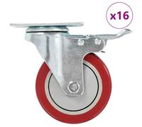 Roulettes Pivotantes avec Double Freins Roues Chariot Transport 4 pcs vidaXL