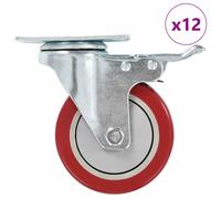 Roulettes Pivotantes avec Double Freins Roues Chariot Transport 4 pcs vidaXL