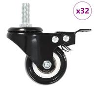 Roulettes Pivotantes avec Freins Roues Chariot Supporte Transport 4 pcs vidaXL