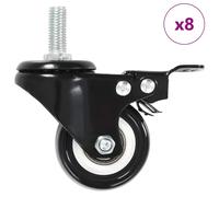 Roulettes Pivotantes avec Freins Roues Chariot Supporte Transport 4 pcs vidaXL