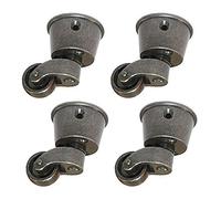 roulettes Pivotantes de Tasse Ronde Antique de 1 po,Roulette de Meubles en Bronze Vintage,Rotatives à 360 °,Roulette de Remplacement pour Canapé,Chaise,Table Basse,Lot de 4