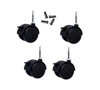 Roulettes pivotantes en nylon avec frein | Nylon 4-Pack avec frein, pivotant, 150 kg, vis(Plunger)
