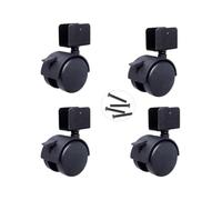 Roulettes pivotantes en nylon avec frein | Nylon 4-Pack avec frein, pivotant, 150 kg, vis(U-bracket 25mm)