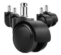 Roulettes pivotantes pour chaise de bureau - 11 mm x 22 mm - Roues de rechange universelles - Taille standard - Convient pour 5/10 compteurs