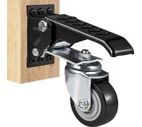 Roulettes pour établi, capacité de charge de 165 lb, lot de 4, roulettes rétractables robustes de 2,5 po, roulettes réglables à montage latéral avec pivotement à 360° pour établis, tables et équipemen