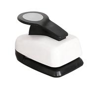 Round Paper Puncher - Decorative Craft Hole Punch for Cards | Portable Metal Cutter with Easy Press Handle, DIY Scrapbook Planner, Envelope Accessory for Classroom Office Home Projects
