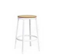 ROUND&ROUND - Tabouret de cuisine pivotant en bois INFINITI