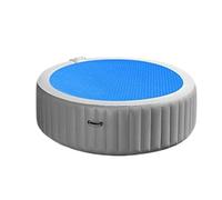 Round Solar Pool Cover | PE Bubble Thermal Blanket Heat Retention Water Warming Protection Layer | Energy Saving Evaporation Reduction Swimming Accessory | Ground Inground Backyard Spa Outdoor