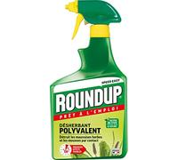 ROUNDUP RPOS12A - Désherbant Jardin Polyvalent Prêt à L'emploi 1,2 L - Premiers effets visibles en 1h -Elimine mauvaises herbes et mousses par simple contact -Produit à base d'acide pélargonique -40m²
