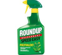 Roundup RPOS1A - Désherbant Jardin Polyvalent Prêt à l'emploi 1 L - Premiers Effets Visibles 1h - Elimine Mauvaises Herbes et mousses par Simple Contact - Produit à Base d'acide pélargonique - 33 m²