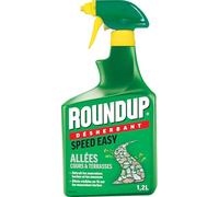 ROUNDUP Speed Easy Désherbant Prêt à l'Emploi 1,2L - Action 2-en-1 Mauvaises Herbes & Mousses - Résultats dès 1h - Cours, Allées & Terrasses