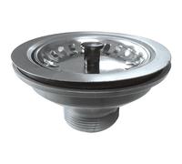 Rousseau - Bonde à Panier pour Évier Percé - Diamètre 90 mm - Panier INOX - Cuvette Plastique 114 mm