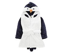 Routefuture Peignoirs de Bain Enfant Vêtements de Nuit Bébé Garçon Fille Peignoir Ultra Doux et Léger Serviette de Bain Capuche, Confortable et Absorbante, Peluche (Nacy,3-4 Ans)