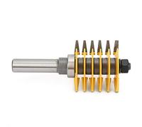 Routeur Bit 1/2 Pouce Shank Finger Joint Routeur Bit Woodworking Fraise Foret Routeur Assemblage avec Roulement pour Portes Tables
