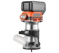 Routeur électrique sans fil pour bois, moteur sans balais, routeur compact à vitesse variable avec base fixe, capot anti-poussière, outil de dégauchage pour le travail du bois, compatible avec les bat