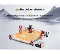 Routeuse CNC - CNC 400 - Fraiseuse et graveuse 3 axes - Zone de travail : 400 x 400 x 80 mm - Interrupteur d'arrêt d'urgence - Contrôle