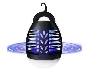 ROVLAK Lampe Anti Moustique Camping, 2 en 1 Lampe Anti Moustique Extérieur avec Batterie USB Rechargeable, Portable IPX6 Étanche Camping Accessoires avec 3 Luminosité Modes