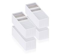 ROW&LINE® - Ensemble de rangement - 11 compartiments extra hauts pour sous-vêtements et vêtements - Système d’organisation pour table à langer - durable, lavable pour tiroirs - blanc - Taille : 4x S