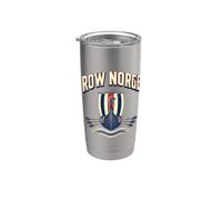 Row Norge Norwegian Viking Ship Norway Rameur Pride Gobelet isotherme en acier inoxydable double paroi