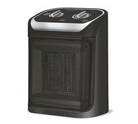 Rowenta Mini Excel Chauffage Céramique 2-en-1 Compact SO9261 | 2 puissances de 1000/1800 W, ventilation Froide, filtre anti-poussière, protections antigel, surchauffe, Couleur: Gris/Noir
