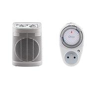 Rowenta SO6510F2 Radiateur et Ventilateur Soufflant Instant Comfort Aqua Chauffage d’Appoint Salle de Bain Ventilation Chaud Froid 2 Vitesses 2400W Silencieux Gris & Otio -10 blanc