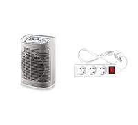 Rowenta SO6510F2 Radiateur et Ventilateur Soufflant Instant Comfort Aqua Chauffage d’Appoint Salle de Bain Ventilation & EXPERT LINE - Multiprise électrique 3 prises - 3P / 16A / 3G1mm² - Blanc
