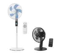 Rowenta Turbo Silence, Silencieux, Puissant, Ventilateur sur pied et Ventilateur table, Design durable, Écoénergétique, avec télécommande VU5650F0 et VU2750F0
