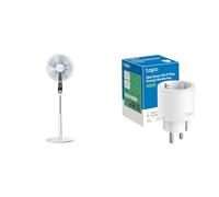 Rowenta Ventilateur sur pied Turbo Silence Extreme + Prise TP-Link Tapo Nano Smart WLAN Tapo P115 avec contrôle de la consommation d'énergie