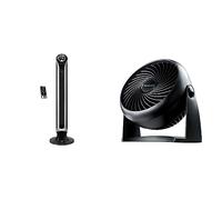 Rowenta Ventilateur tour, Oscillation 180°, 3 vitesses, Télécommande avec rangement intégré, Large & Honeywell Ventilateur électrique TurboForce (refroidissement silencieux, inclinaison variable